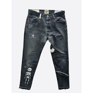 Gallery Dept Black F**k Face Distressed Jeans